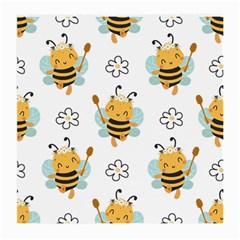 Art Bee Pattern Design Wallpaper Background Medium Glasses Cloth (2 Sides) by Ravend