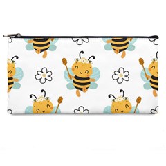 Art Bee Pattern Design Wallpaper Background Pencil Case by Ravend