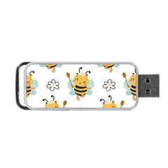 Art Bee Pattern Design Wallpaper Background Portable Usb Flash (one Side) by Ravend