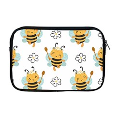 Art Bee Pattern Design Wallpaper Background Apple Macbook Pro 17  Zipper Case by Ravend