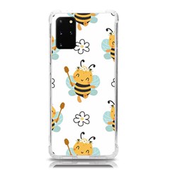 Art Bee Pattern Design Wallpaper Background Samsung Galaxy S20plus 6 7 Inch Tpu Uv Case by Ravend