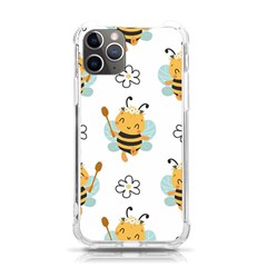 Art Bee Pattern Design Wallpaper Background Iphone 11 Pro 5 8 Inch Tpu Uv Print Case