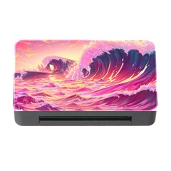 Ai Generated Waves Ocean Sea Tsunami Nautical Red Yellow Memory Card Reader With Cf by Ravend