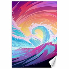 Ai Generated Waves Ocean Sea Tsunami Nautical Canvas 20  X 30  by Ravend