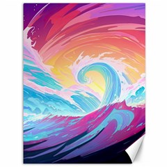 Ai Generated Waves Ocean Sea Tsunami Nautical Canvas 36  X 48  by Ravend