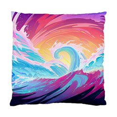 Ai Generated Waves Ocean Sea Tsunami Nautical Standard Cushion Case (two Sides) by Ravend