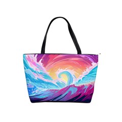 Ai Generated Waves Ocean Sea Tsunami Nautical Classic Shoulder Handbag by Ravend