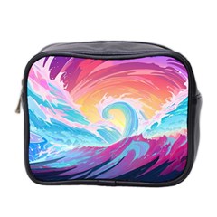 Ai Generated Waves Ocean Sea Tsunami Nautical Mini Toiletries Bag (two Sides) by Ravend