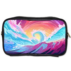 Ai Generated Waves Ocean Sea Tsunami Nautical Toiletries Bag (one Side) by Ravend