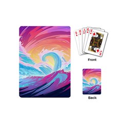 Ai Generated Waves Ocean Sea Tsunami Nautical Playing Cards Single Design (mini) by Ravend