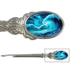 Ai Generated Waves Ocean Sea Tsunami Nautical Sea Letter Opener by Ravend