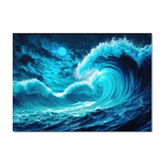 Ai Generated Waves Ocean Sea Tsunami Nautical Sea Sticker A4 (10 Pack) by Ravend