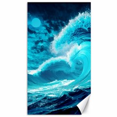 Ai Generated Waves Ocean Sea Tsunami Nautical Sea Canvas 40  X 72  by Ravend