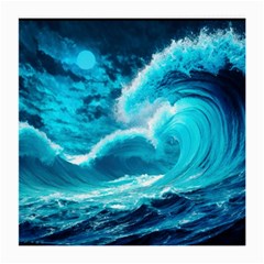 Ai Generated Waves Ocean Sea Tsunami Nautical Sea Medium Glasses Cloth by Ravend