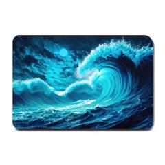 Ai Generated Waves Ocean Sea Tsunami Nautical Sea Small Doormat by Ravend