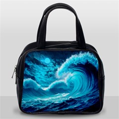 Ai Generated Waves Ocean Sea Tsunami Nautical Sea Classic Handbag (one Side) by Ravend