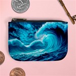 Ai Generated Waves Ocean Sea Tsunami Nautical Sea Mini Coin Purse Front