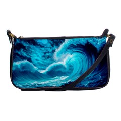 Ai Generated Waves Ocean Sea Tsunami Nautical Sea Shoulder Clutch Bag by Ravend