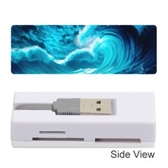 Ai Generated Waves Ocean Sea Tsunami Nautical Sea Memory Card Reader (stick) by Ravend