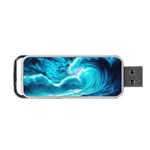 Ai Generated Waves Ocean Sea Tsunami Nautical Sea Portable USB Flash (Two Sides) Front