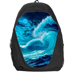 Ai Generated Waves Ocean Sea Tsunami Nautical Sea Backpack Bag by Ravend