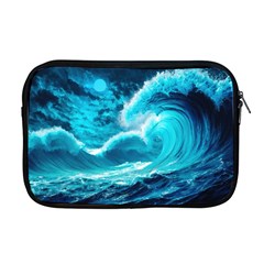 Ai Generated Waves Ocean Sea Tsunami Nautical Sea Apple Macbook Pro 17  Zipper Case by Ravend