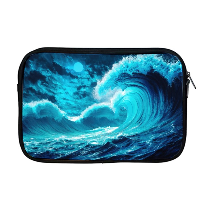 Ai Generated Waves Ocean Sea Tsunami Nautical Sea Apple MacBook Pro 17  Zipper Case