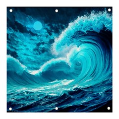 Ai Generated Waves Ocean Sea Tsunami Nautical Sea Banner And Sign 3  X 3  by Ravend