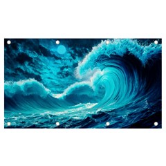 Ai Generated Waves Ocean Sea Tsunami Nautical Sea Banner And Sign 7  X 4  by Ravend