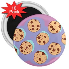 Cookies Chocolate Chips Chocolate Cookies Sweets 3  Magnets (10 Pack)  by Ravend