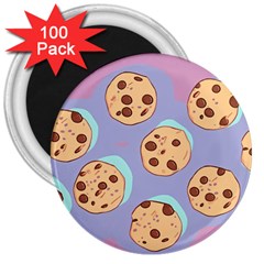 Cookies Chocolate Chips Chocolate Cookies Sweets 3  Magnets (100 Pack) by Ravend