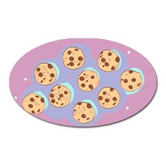 Cookies Chocolate Chips Chocolate Cookies Sweets Oval Magnet by Ravend