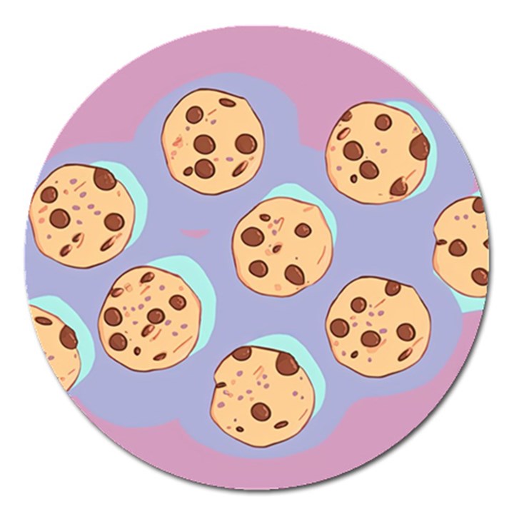 Cookies Chocolate Chips Chocolate Cookies Sweets Magnet 5  (Round)