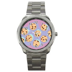 Cookies Chocolate Chips Chocolate Cookies Sweets Sport Metal Watch