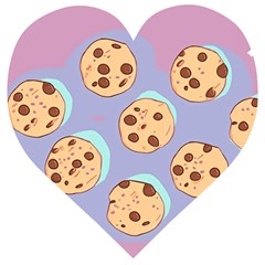 Cookies Chocolate Chips Chocolate Cookies Sweets Wooden Puzzle Heart by Ravend