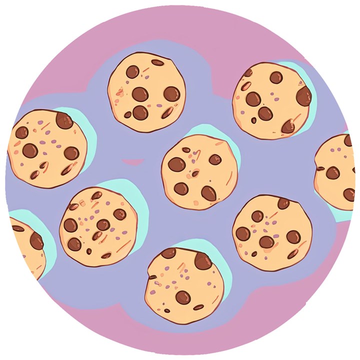 Cookies Chocolate Chips Chocolate Cookies Sweets Wooden Puzzle Round