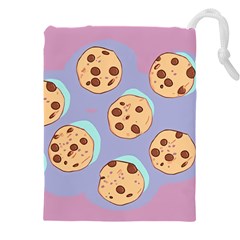 Cookies Chocolate Chips Chocolate Cookies Sweets Drawstring Pouch (4xl) by Ravend