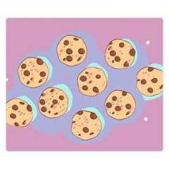 Cookies Chocolate Chips Chocolate Cookies Sweets One Side Premium Plush Fleece Blanket (small) by Ravend