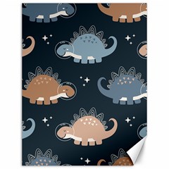 Dino Art Pattern Design Wallpaper Background Canvas 12  X 16  by Ravend