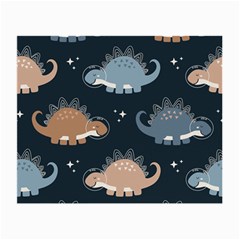 Dino Art Pattern Design Wallpaper Background Small Glasses Cloth (2 Sides) by Ravend