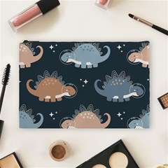 Dino Art Pattern Design Wallpaper Background Cosmetic Bag (large) by Ravend