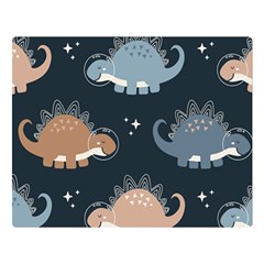 Dino Art Pattern Design Wallpaper Background Premium Plush Fleece Blanket (large) by Ravend