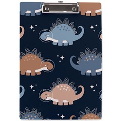 Dino Art Pattern Design Wallpaper Background A4 Acrylic Clipboard by Ravend