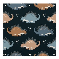 Dino Art Pattern Design Wallpaper Background Banner And Sign 4  X 4  by Ravend