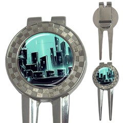 Buildings City Urban Destruction Background 3-in-1 Golf Divots by Ravend