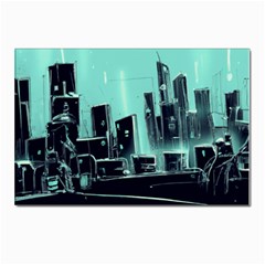 Buildings City Urban Destruction Background Postcard 4 x 6  (pkg Of 10) by Ravend