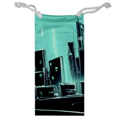 Buildings City Urban Destruction Background Jewelry Bag by Ravend