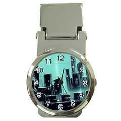 Buildings City Urban Destruction Background Money Clip Watches by Ravend