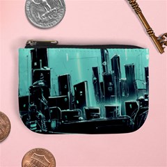 Buildings City Urban Destruction Background Mini Coin Purse by Ravend