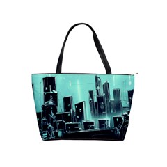 Buildings City Urban Destruction Background Classic Shoulder Handbag by Ravend